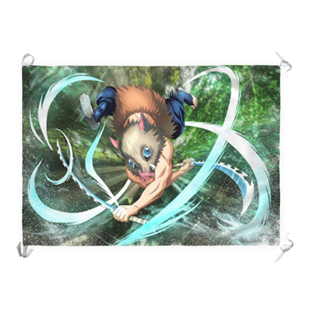 Bannière-Drapeau Demon Slayer par Inosuke Hashibira (70x100 cms.)