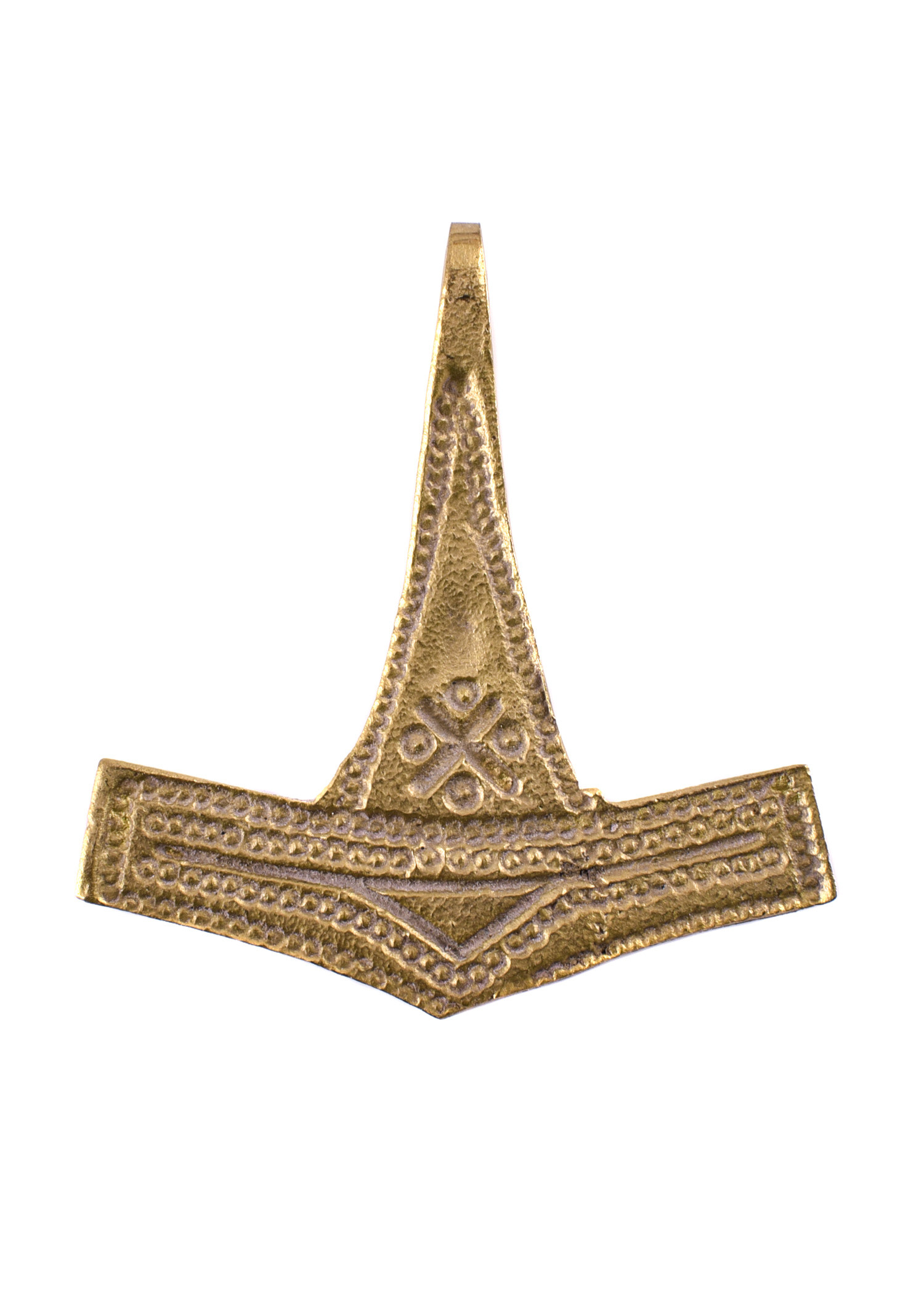 Pendentif viking Marteau de Thor, laiton (3 cm.)