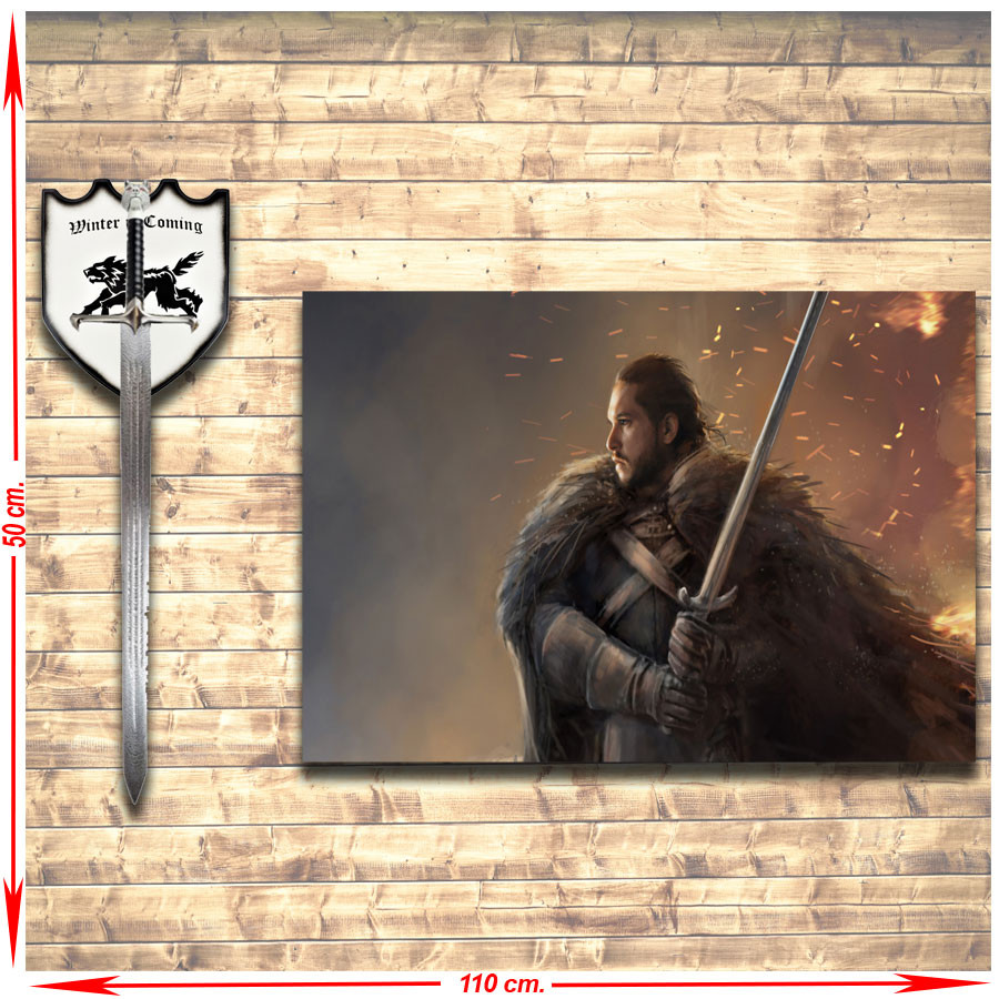 Pack bannière et épée Jon Snow, Game of Thrones