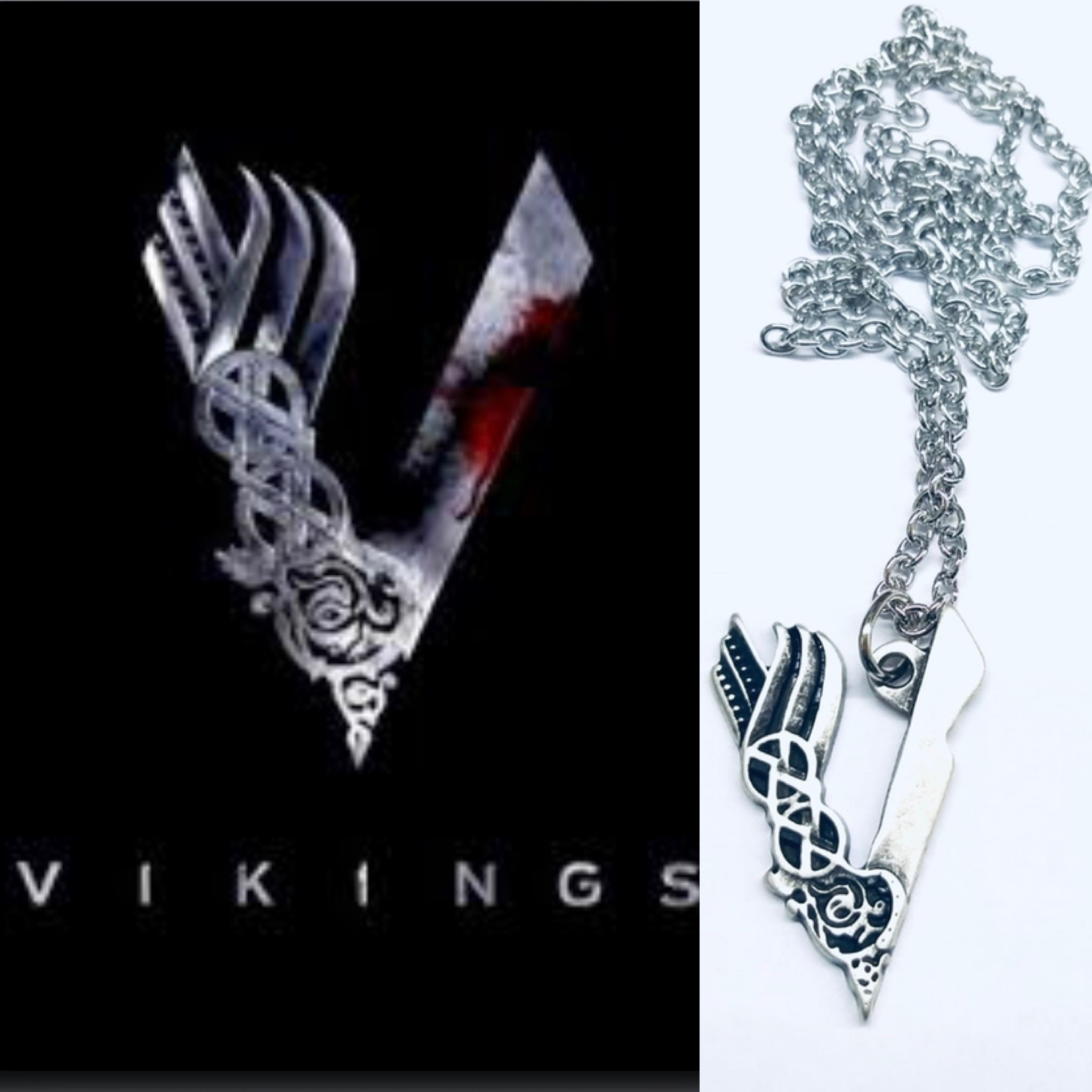 Pendentif non officiel de la série Vikings (4,5 cm.)