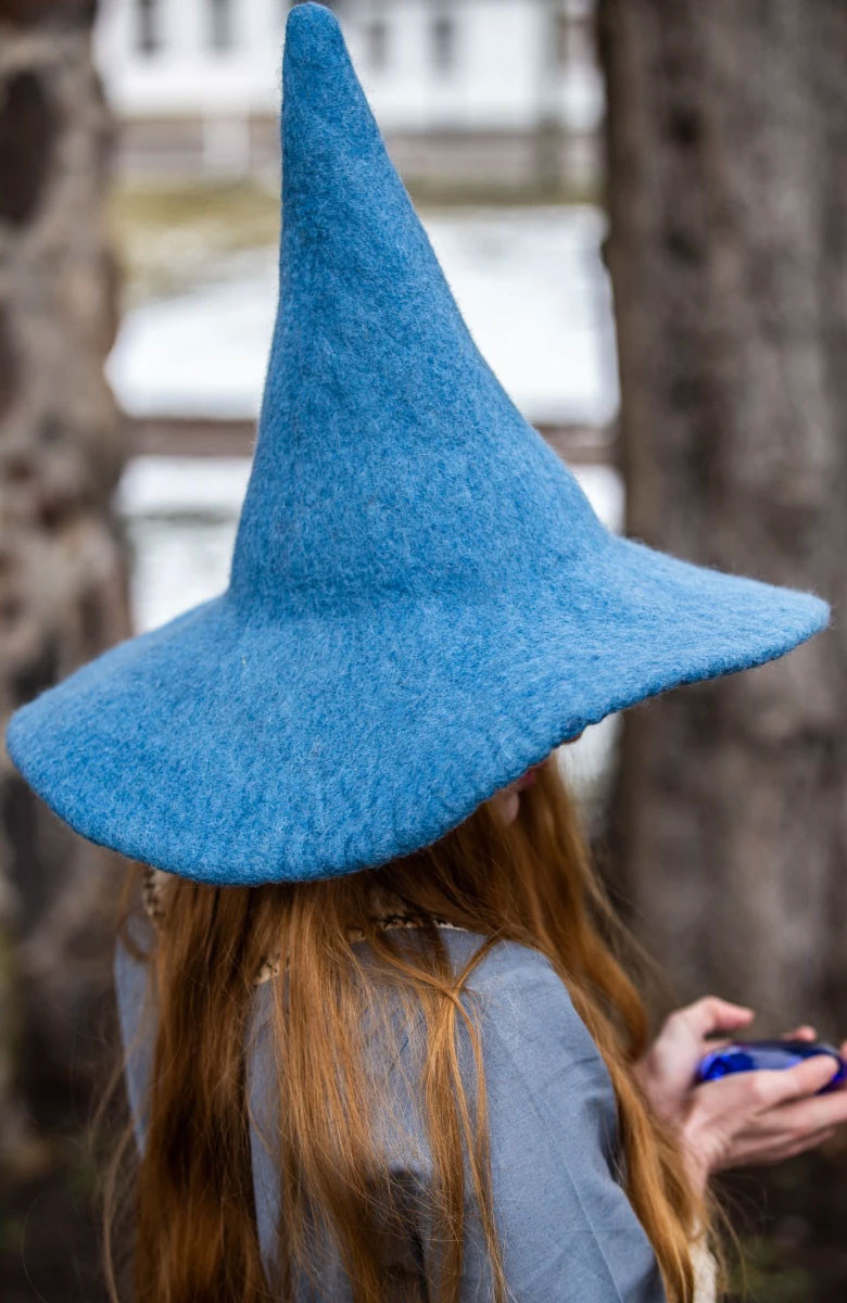 Chapeau de sorcière modèle Agata, bleu clair