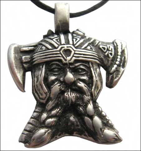 pendentif chef viking