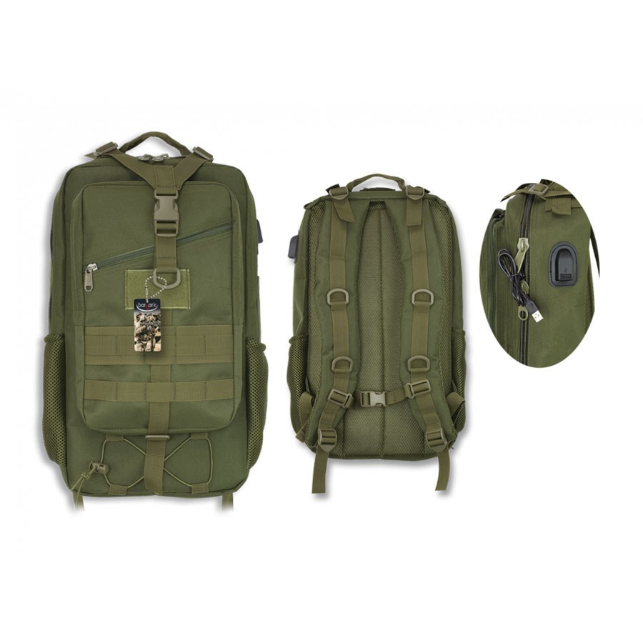 Sac à dos barbare avec connecteur USB (38 Litres)