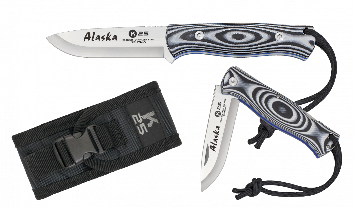 Couteau de poche K25 Alaska pour Bushcraft et Survival (20,3 cm.)