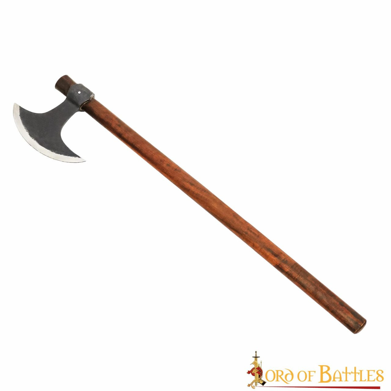 Hache Viking longue avec tête en acier au carbone