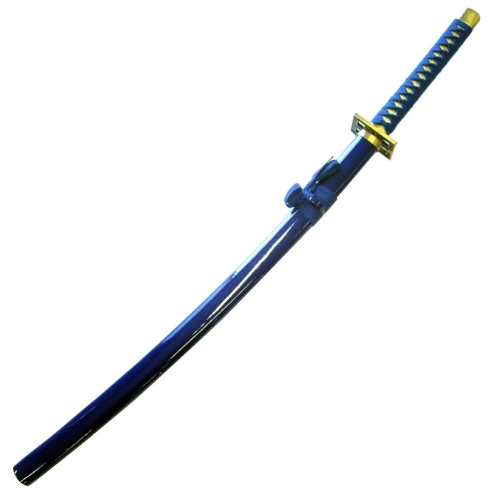 Katana décoratif bleu avec fourreau
