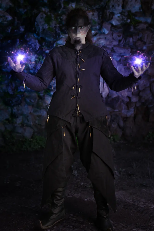Costume d'elfe noir de charme nocturne (noir)