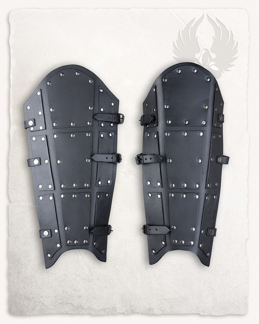 Grèves en cuir noir modèles Quintus