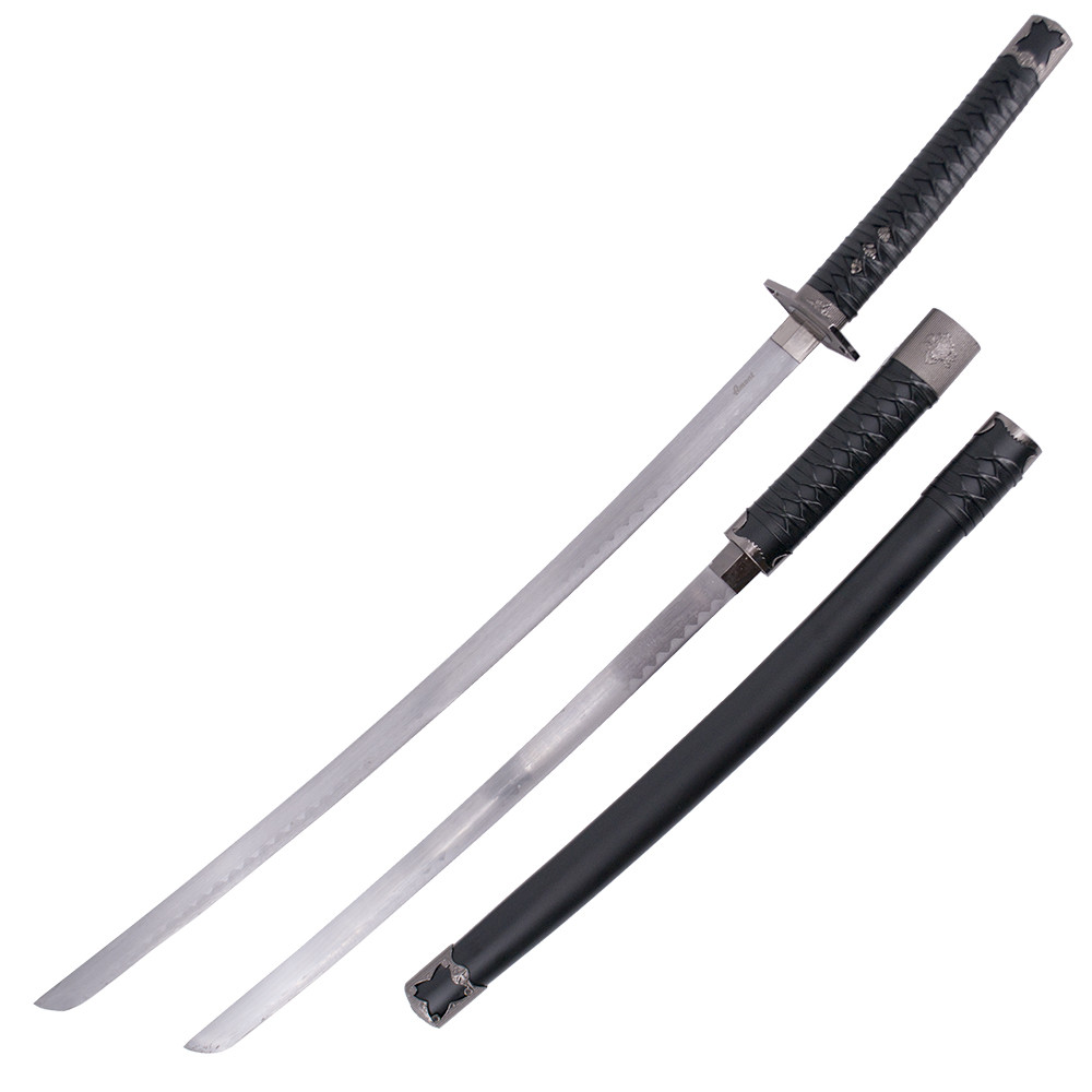 Katana avec fourreau en bois noir Wakizashi