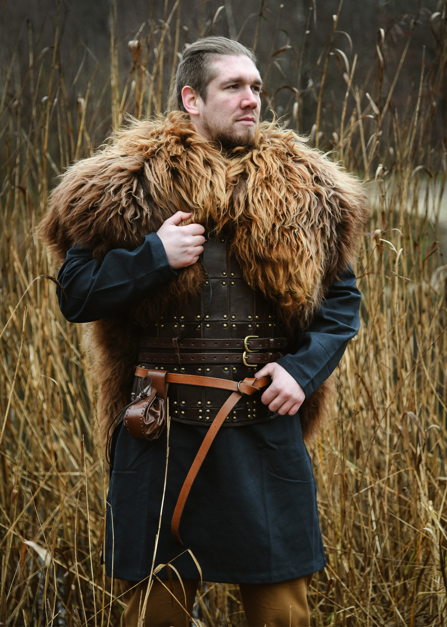 Peau de Berserker marron pour guerriers (130x60 cm.)