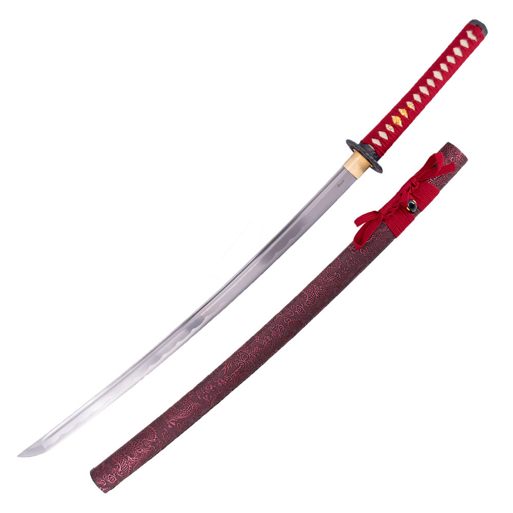 Pratiques de base du katana grenat, lame en acier au carbone 1045