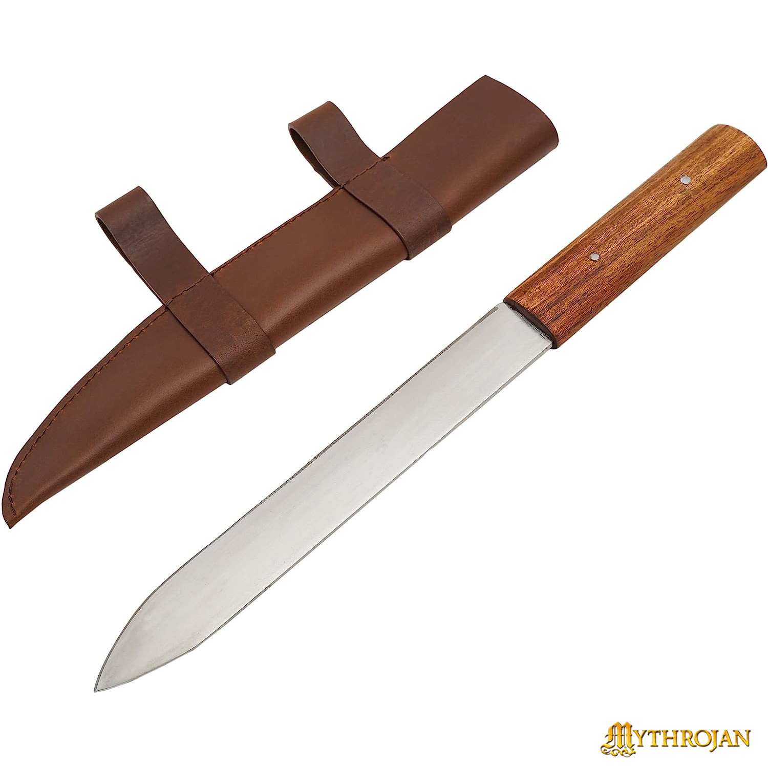 Couteau Seax Nordic Viking avec étui marron (45,7 cm.)