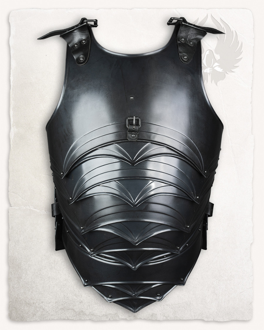 Cuirasse médiévale en acier vieilli modèle Dragomir