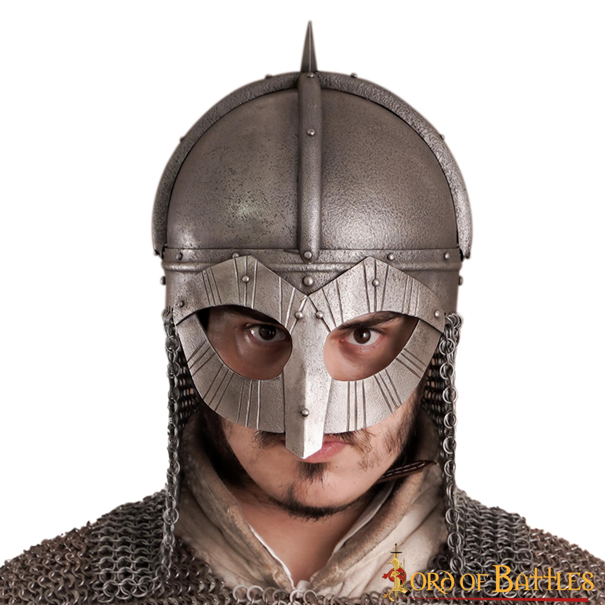 Casque viking modèle Gjermundbu, avec doublure en cuir