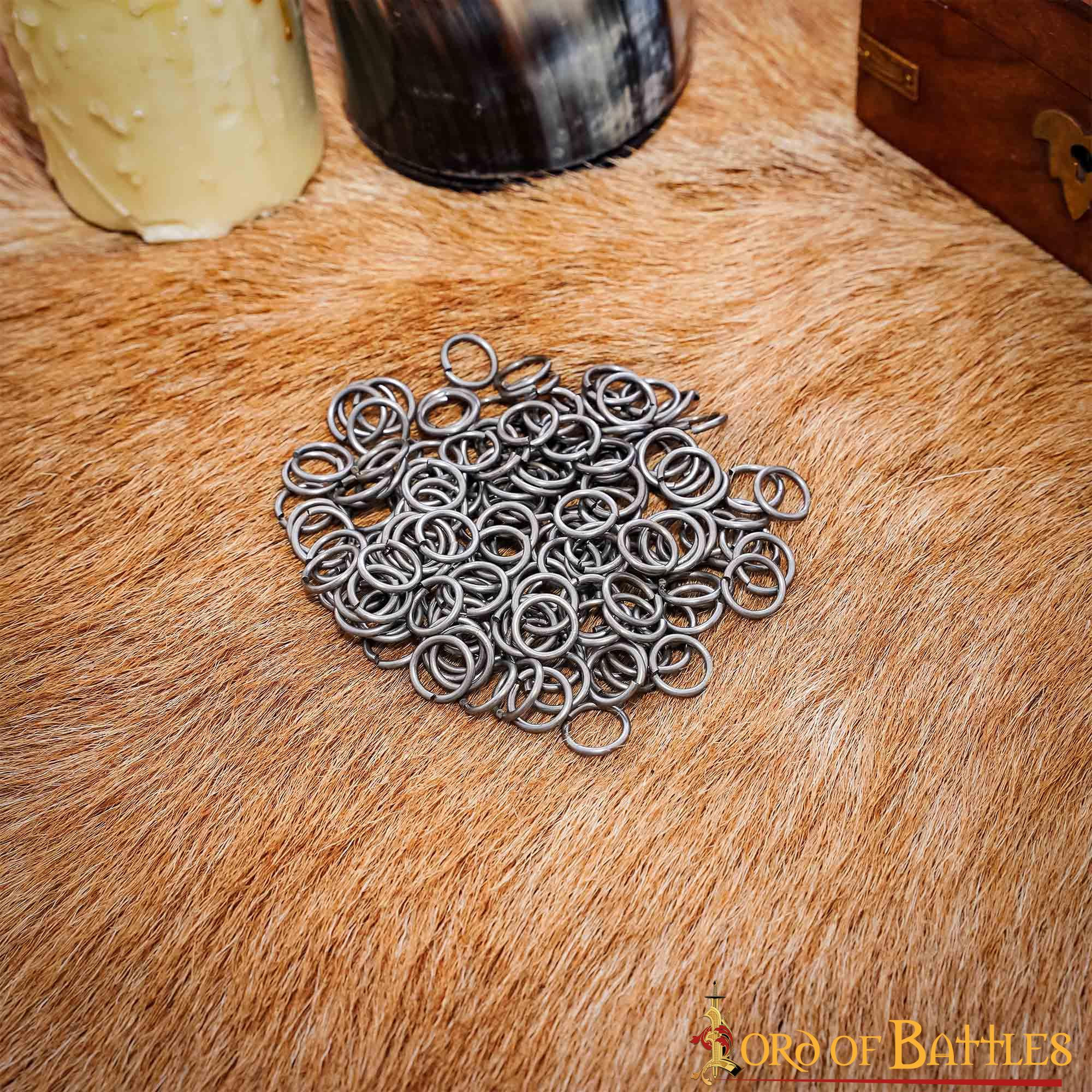 Sac 1 kg. cotte de mailles à anneaux lâches en acier doux
