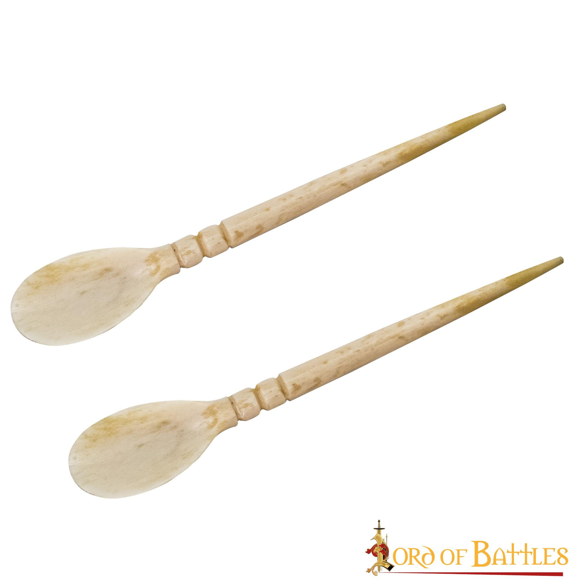 Ensemble de 2 cuillères romaines en os (15,74 cm.)