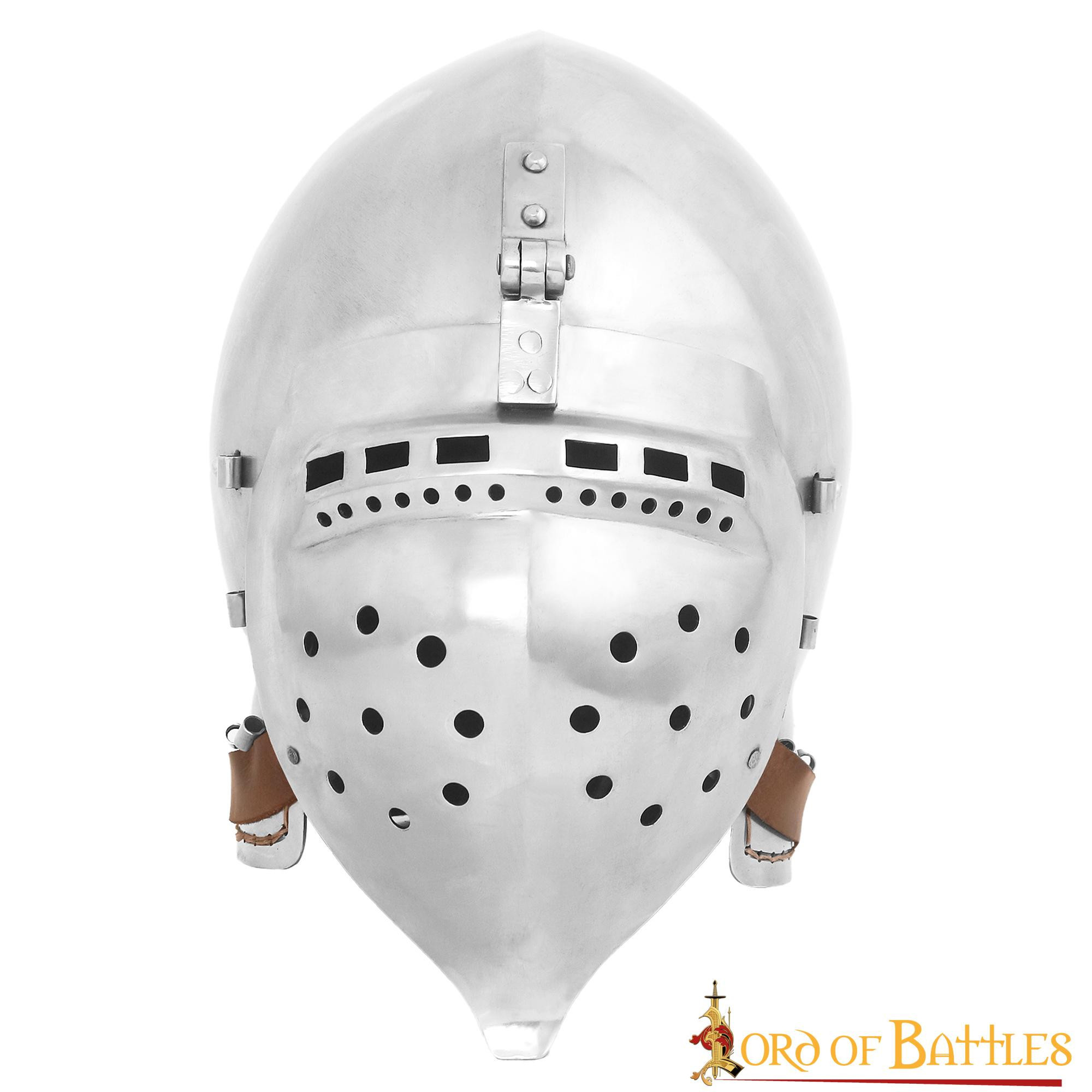 Basinette prête au combat avec visière, fin du Moyen Âge