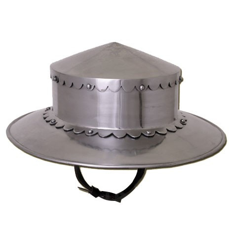 Casque de bouilloire médiéval, 14e siècle