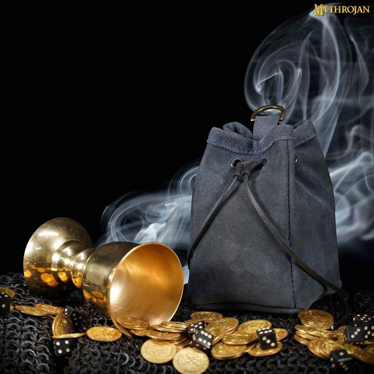 Sac médiéval en cuir suédé pour les récréations, différentes couleurs