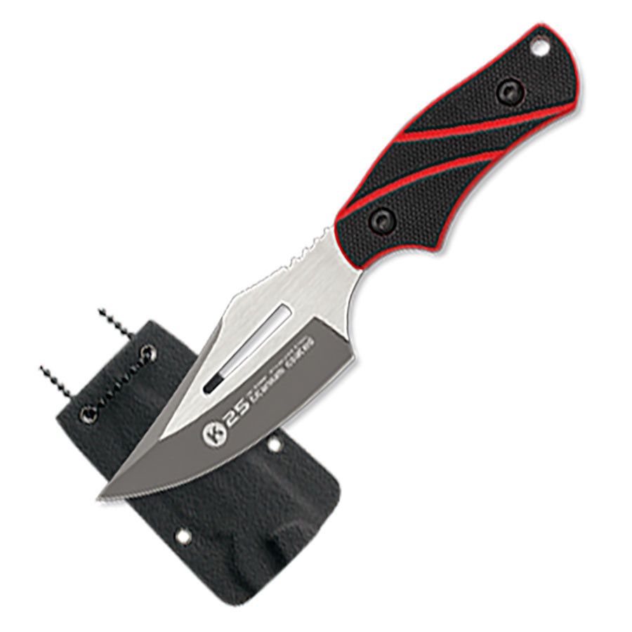Couteau bateau G-10 Rouge-Noir de marque K25 (13,5 cm.)