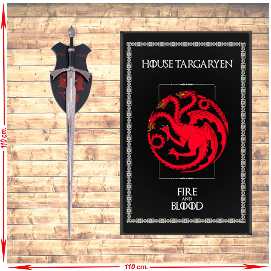 Pack de bannières + Épée du démon Targaryen de House of the Dragon