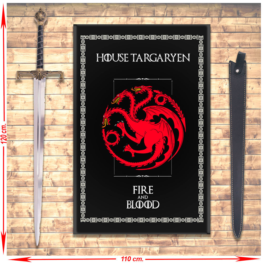 Pack bannière + Épée de Viserys Targaryen, Game of Thrones