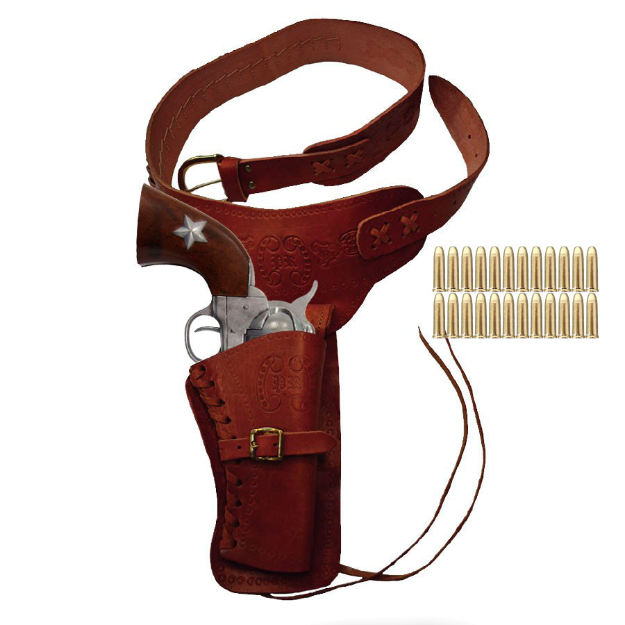 Doc Holliday Pack : Old West : revolver, cartouchière et 24 balles