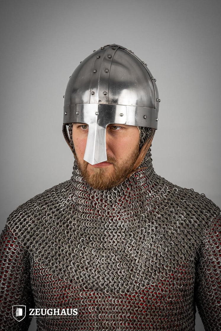 Casque Viking Spangenhelm, acier poli (1,6 mm.)