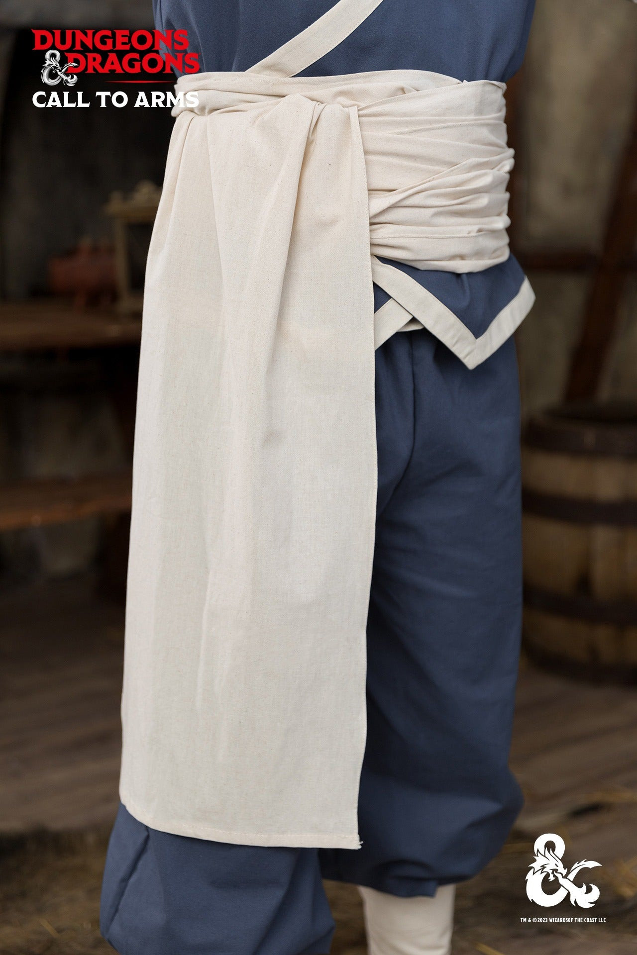 Ceinture de moine médiévale en coton, blanc