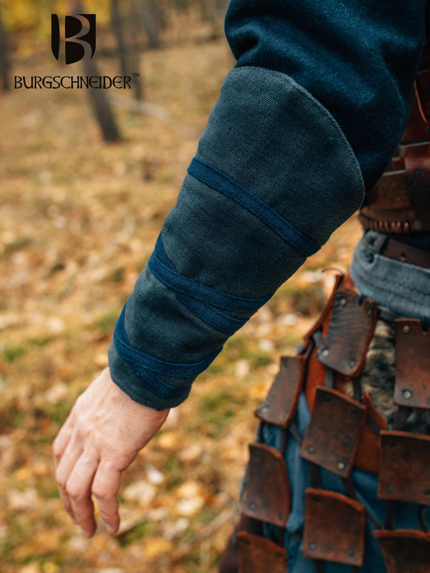 Bracelets Viking à bord en coton, bleu grisâtre