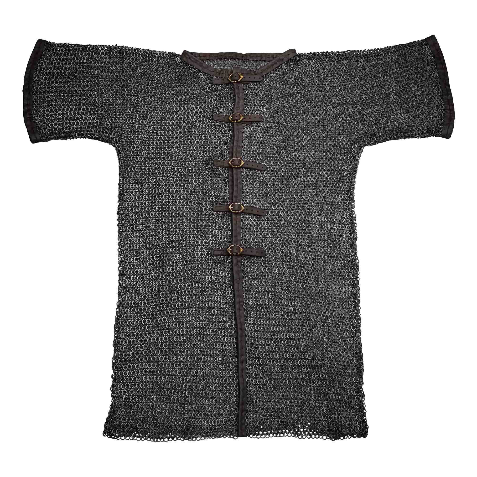 Chemise en cotte de maille ronde anneaux compensés rivetés (9 mm.)