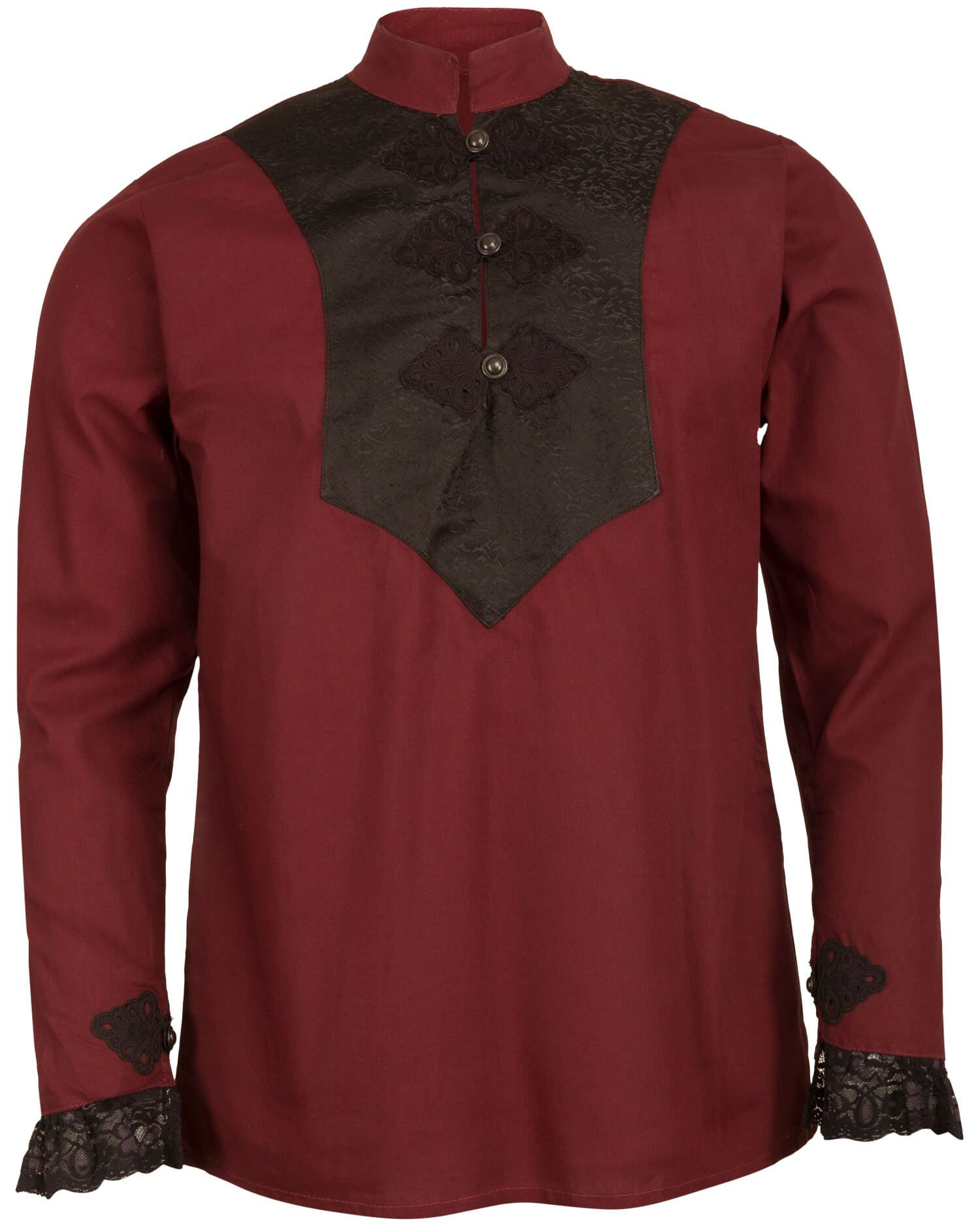 Chemise médiévale modèle Viscardi, couleur bordeaux