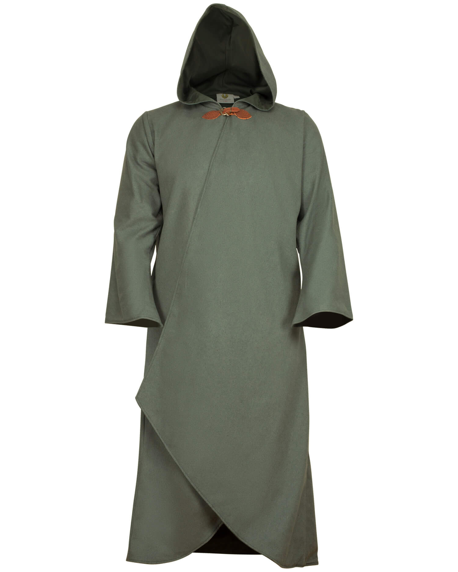 Manteau médiéval en coton modèle Faelyn, couleur verte