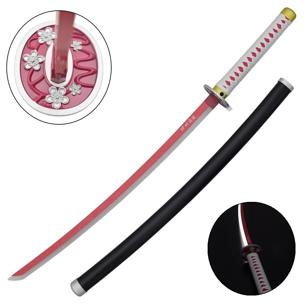 Katana Kanao Tsuyuri de Kimetsu No Yaiba, lame avec LED