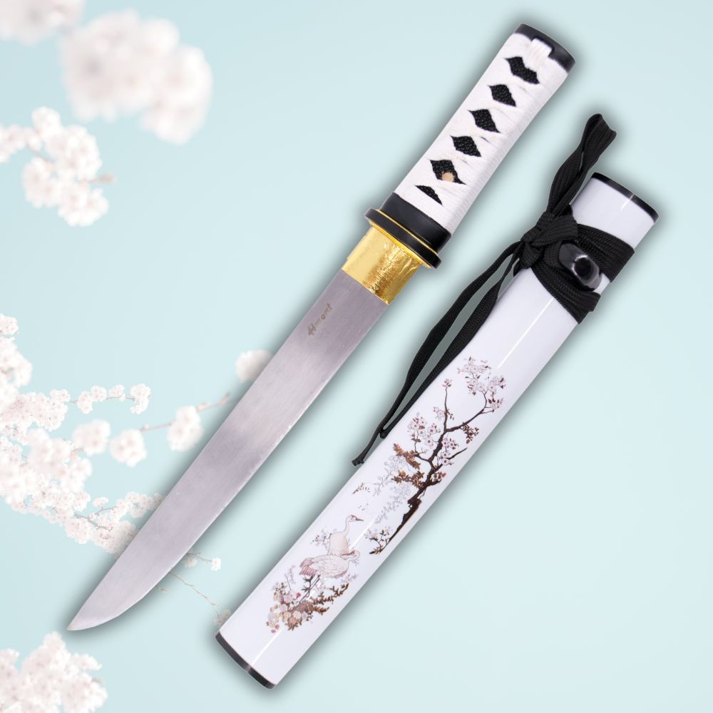 Tanto fonctionnel Fleur de Cerisier, lame en acier au carbone