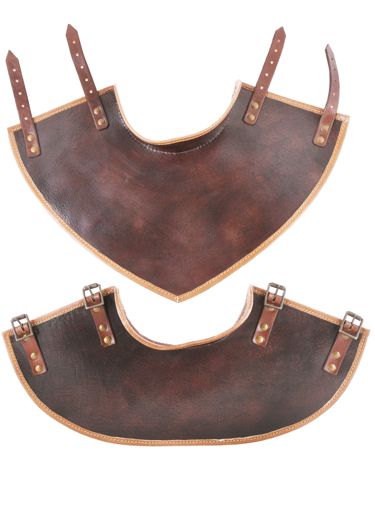 Gorge médiéval en cuir modèle Arnulf, couleur marron