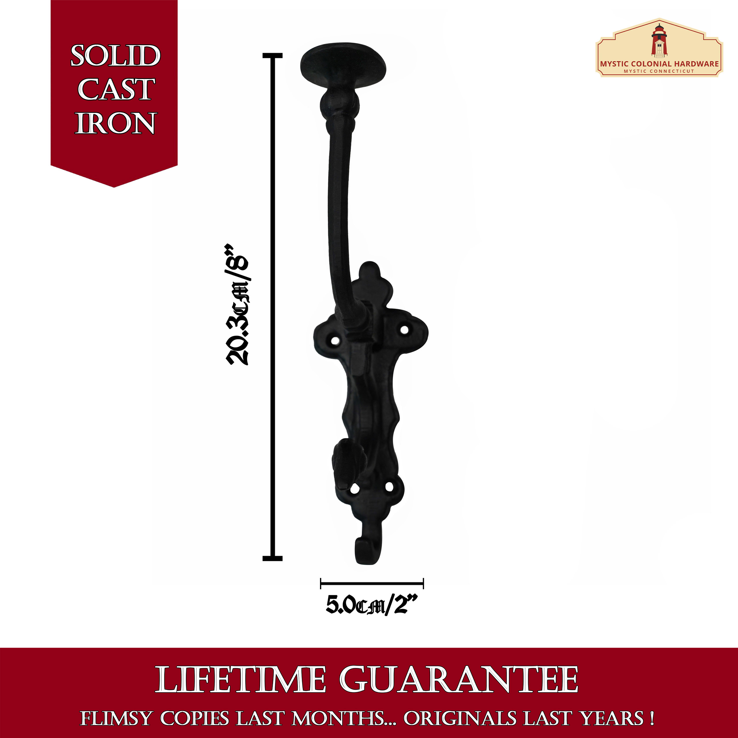 Perche rustique médiévale (20,3x5 cm.)