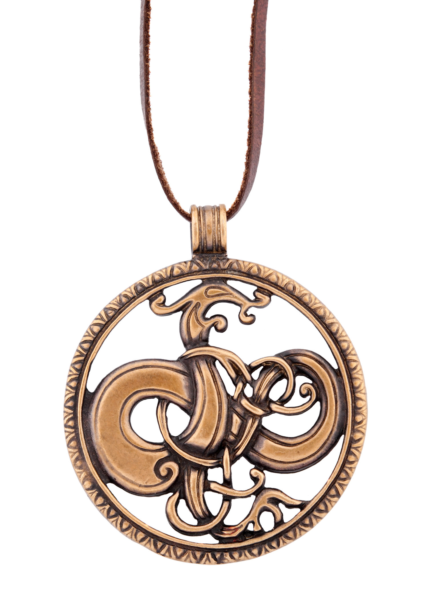 Pendentif Dragon Viking style urnes en bronze