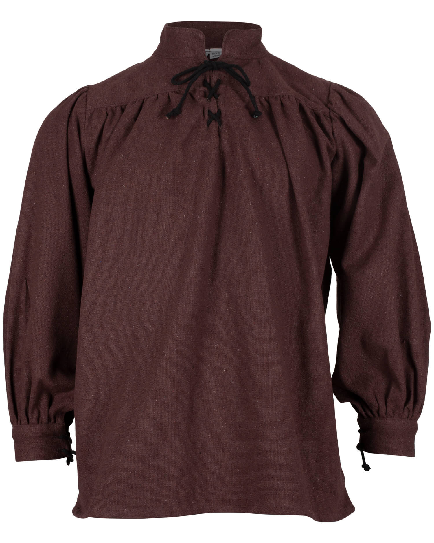 Chemise médiévale en coton modèle Ansgar, couleur marron