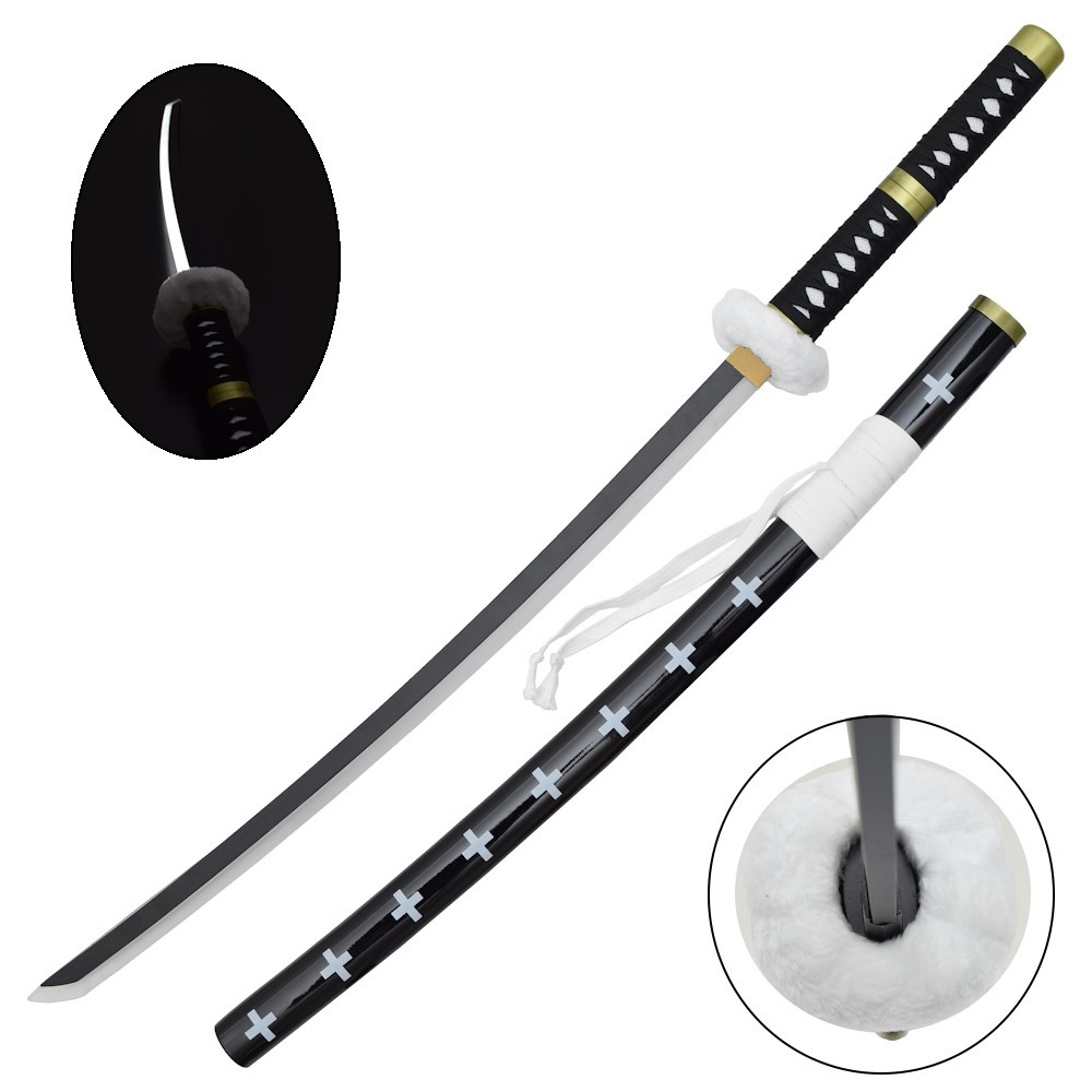 Katana Trafalgar Law de One Piece en bambou avec LED