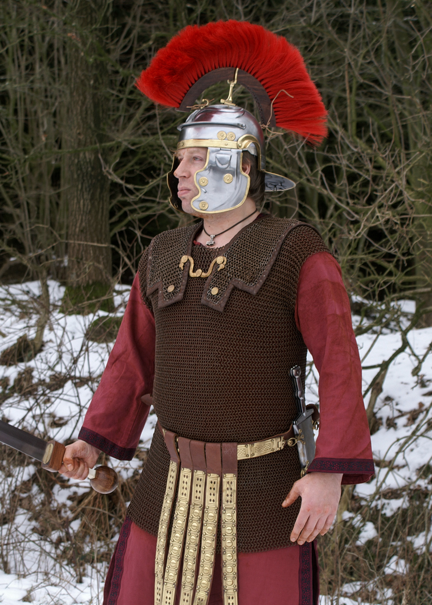 Lorica Hamata romaine, anneaux de diamètre 8 mm.