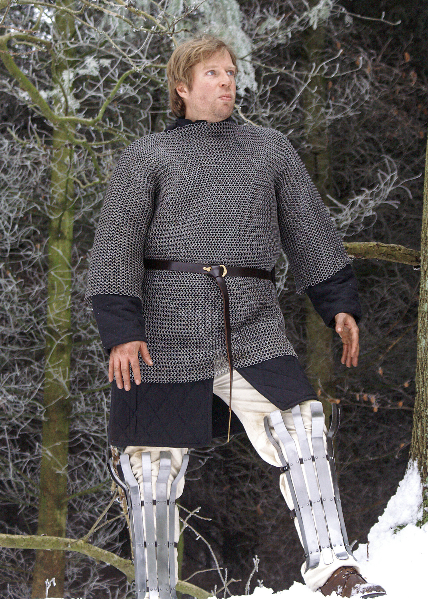 Cotte de mailles à anneaux rivetés modèle Haubergeon