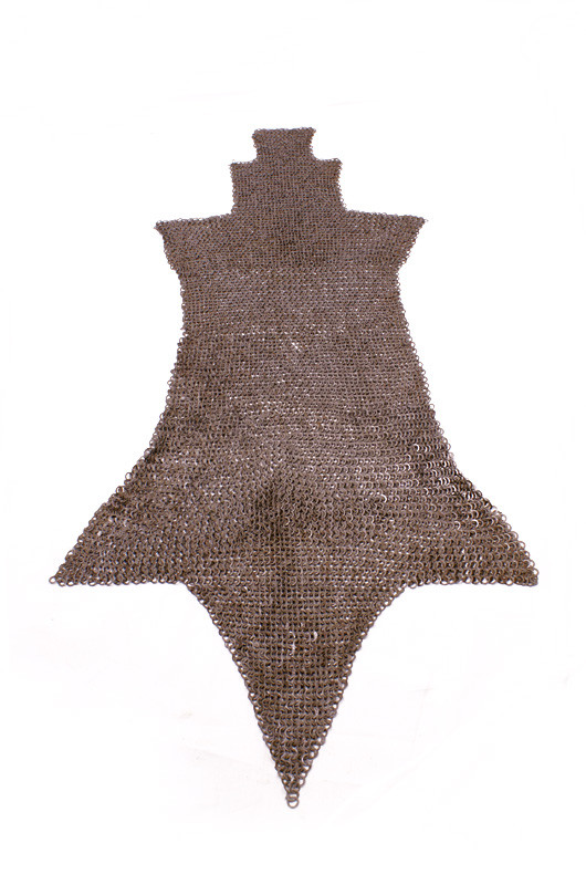 Protection pour jambe en mailles, anneaux rivetés (8 mm).