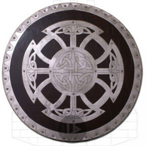 Escudo vikingo madera y acero - Types de casques médiévaux