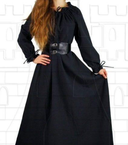 Vestido medieval mujer largo negro 423x478 - Des Vêtements Médiévaux pour les Hommes, les Femmes et les Enfants