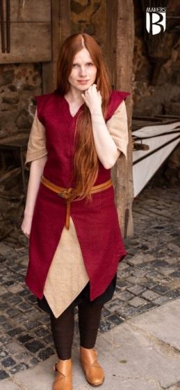 Túnica mujer Meril lana roja - Épée de Xéna: Princesse guerrière