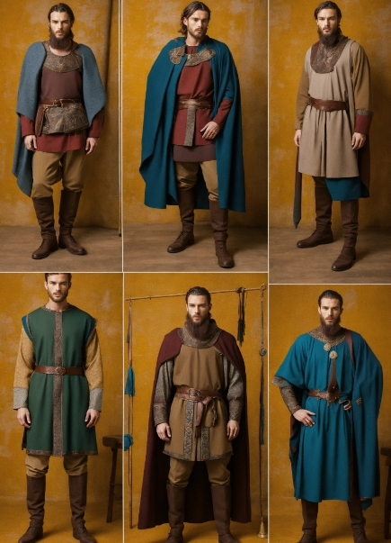 VESTIDOS MEDIEVALES HOMBRES - Costumes médiévaux : Histoire et tradition dans la mode ancienne