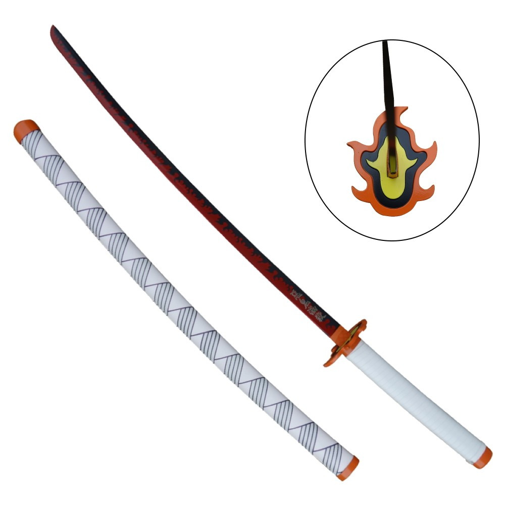 Feu Katana de Rengoku Kyojuro de Kimetsu No Yaiba 97 cm. 1737799695 - Top 10 Épées d'Anime et de Jeux Vidéo les Plus Vendues en 2024