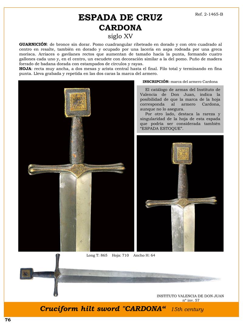 espada de cruz cardona jpg 1739556302 1739804831 - Épée De Croix Cardona : Art Et Singularité Du XVe Siècle