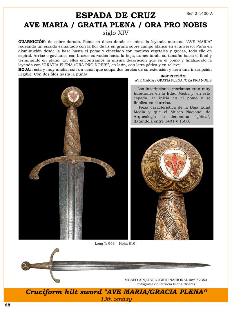 espada de cruz jpg 1739383528 1739804598 - Épée Gothique Du XIVe Siècle : Ave Maria Et Son Histoire